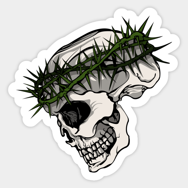 jesus skull Jesus Sticker TeePublic